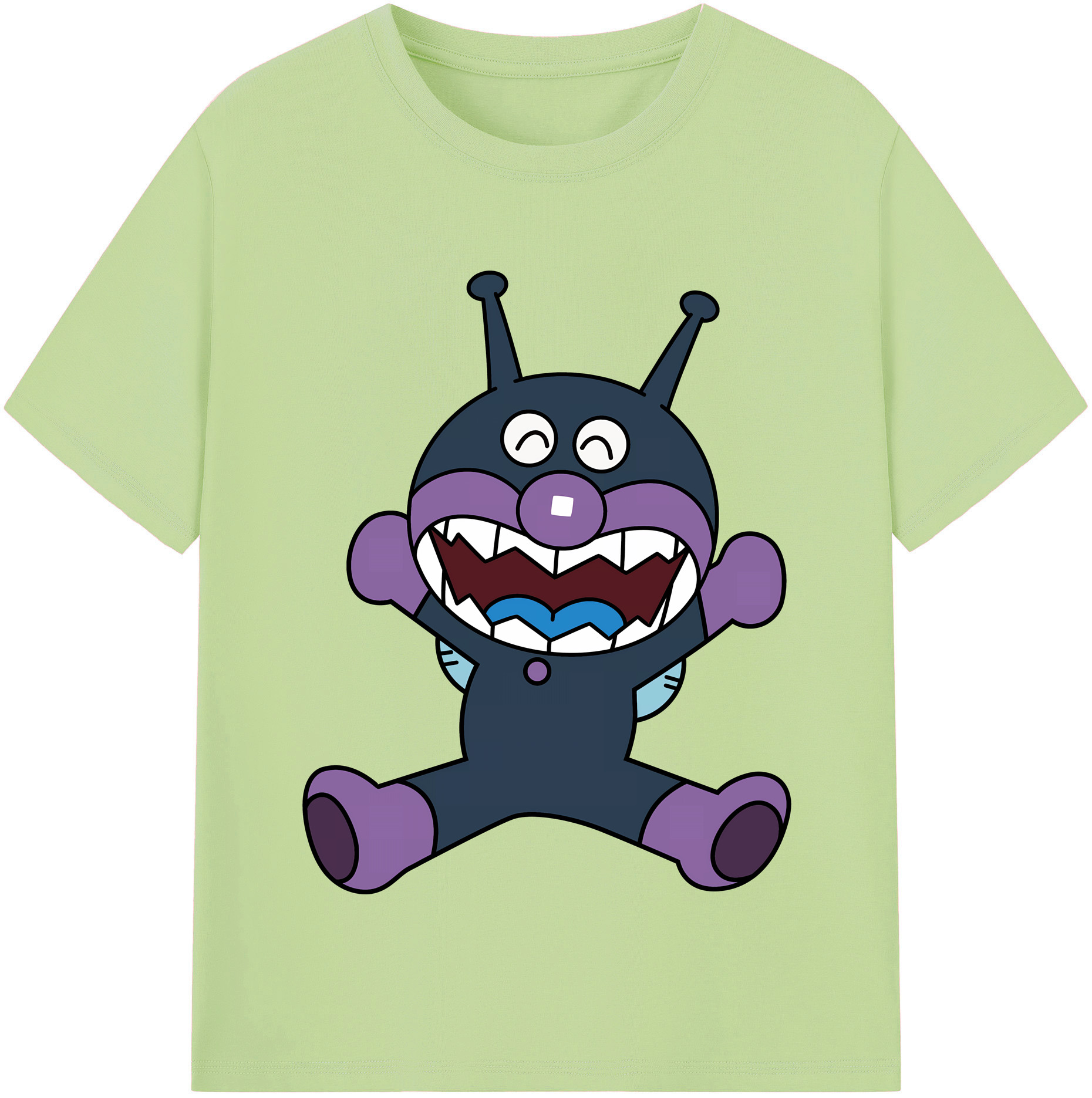 （画像用） アンパンマン Anpanman 綿100％半袖Tシャツ（フロントプリント）